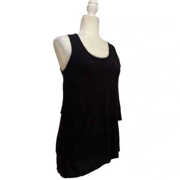rag & bone Asymmetrical Tiered Tank Sleeveless Top in Black - Picture 5 of 10